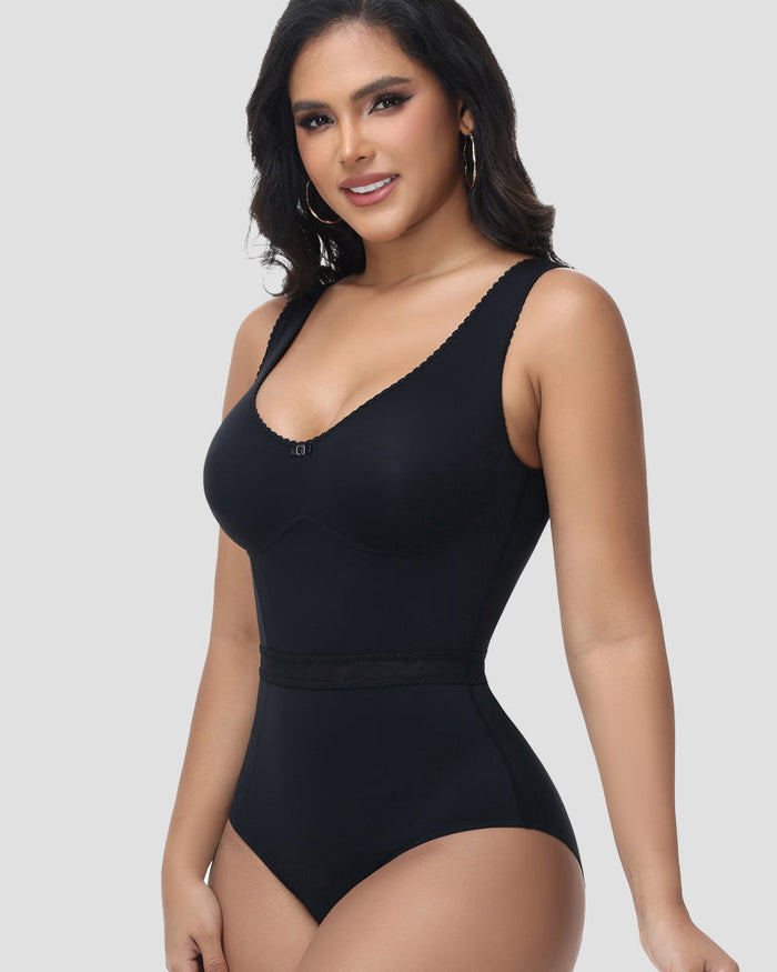 Lace Slimming Tummy Control Shapewear Bodysuit - By Qivii
