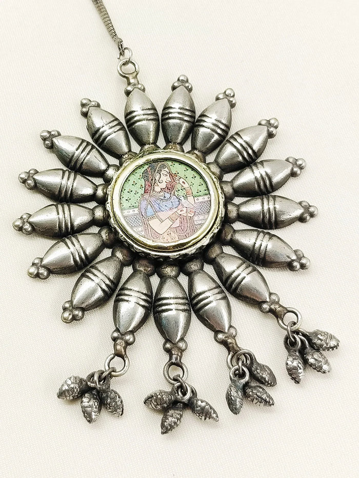 Lakshana Multi Colour Oxidized Maangteeka