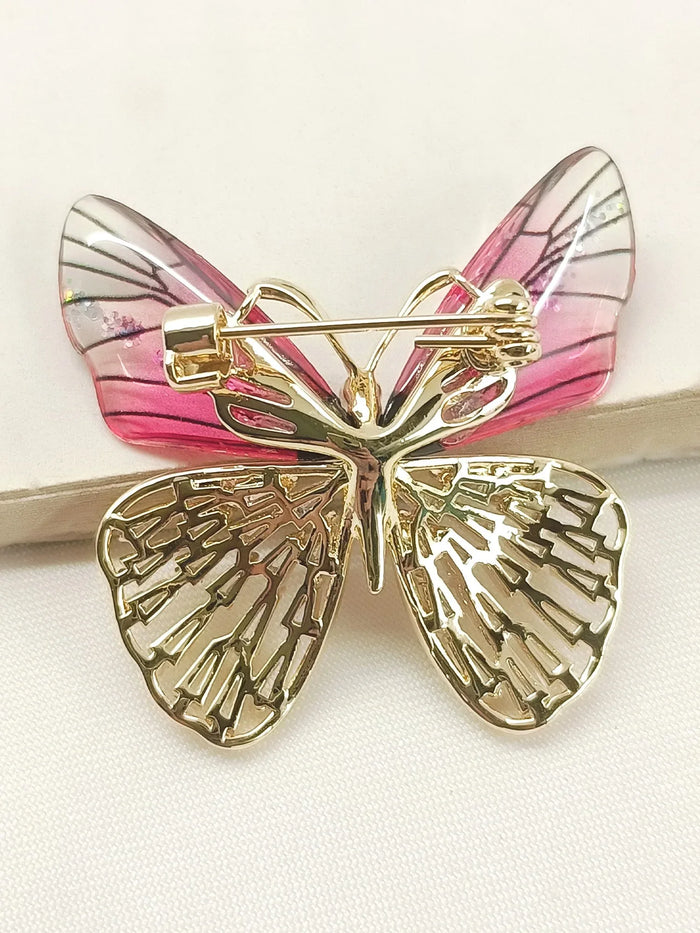 Lara Majenta Butterfly Brooch