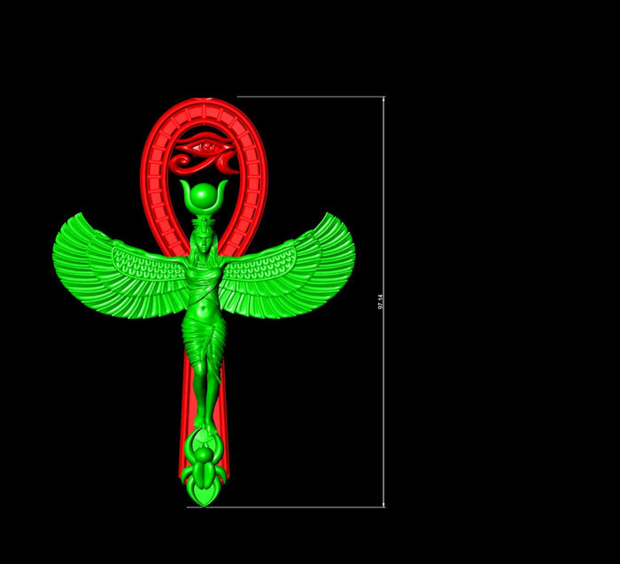 Large Custom Egyptian Ankh Pendant