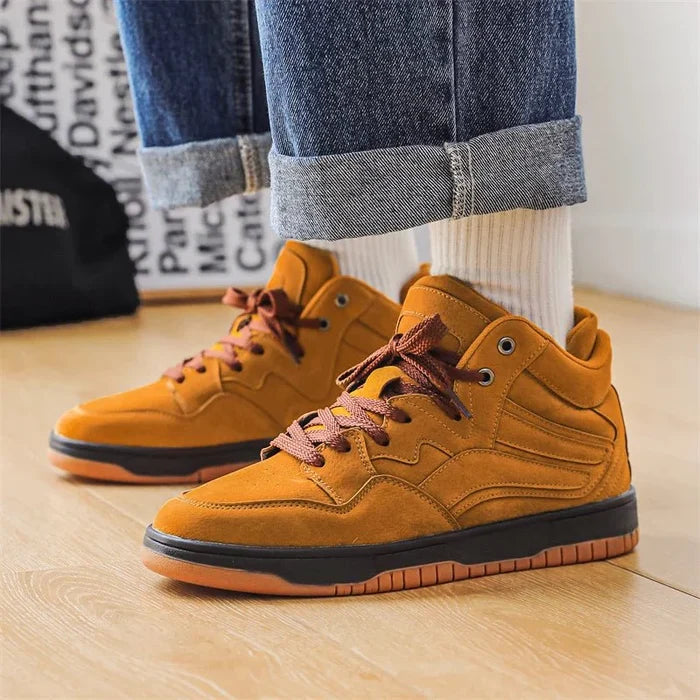 Leather Basketball Sneakers  - By Qivii
