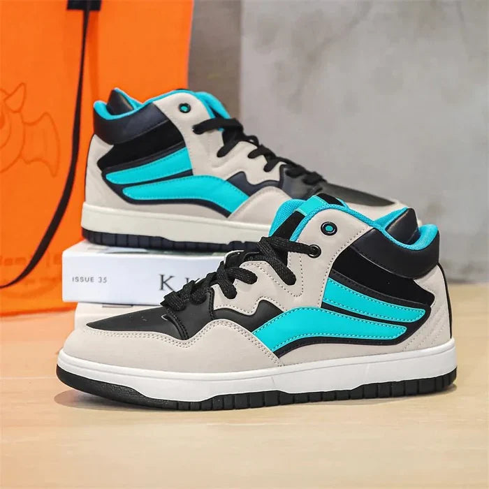 Leather Basketball Sneakers  - By Qivii