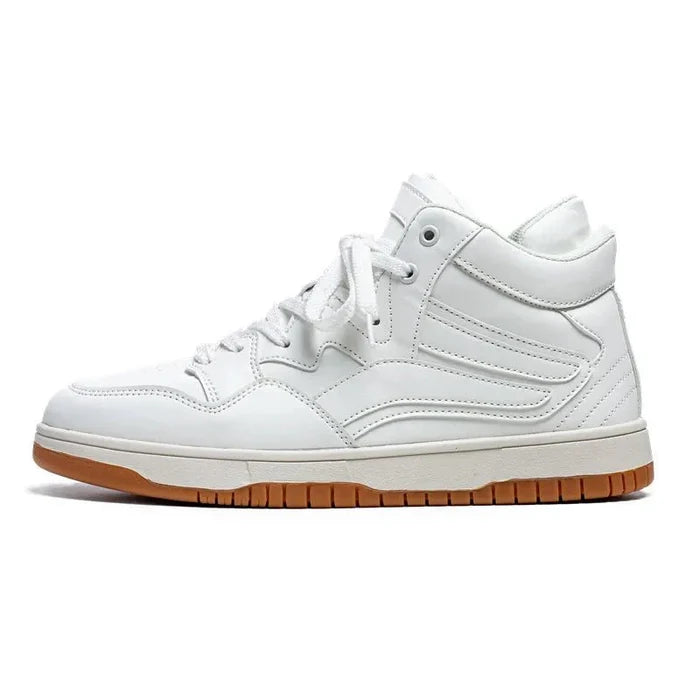 Leather Basketball Sneakers  - By Qivii
