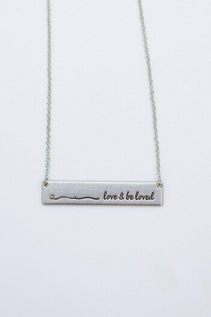 Love + Be Loved Bar Necklace - Final Sale