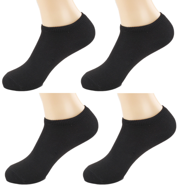 Low Cut Invisible No Show Black Breathable Lightweight Cotton Summer Liner Socks | 8 Pack |  By The Clique