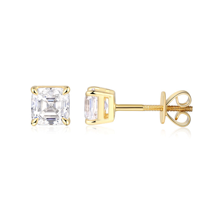 Lyra Asscher Diamond Studs