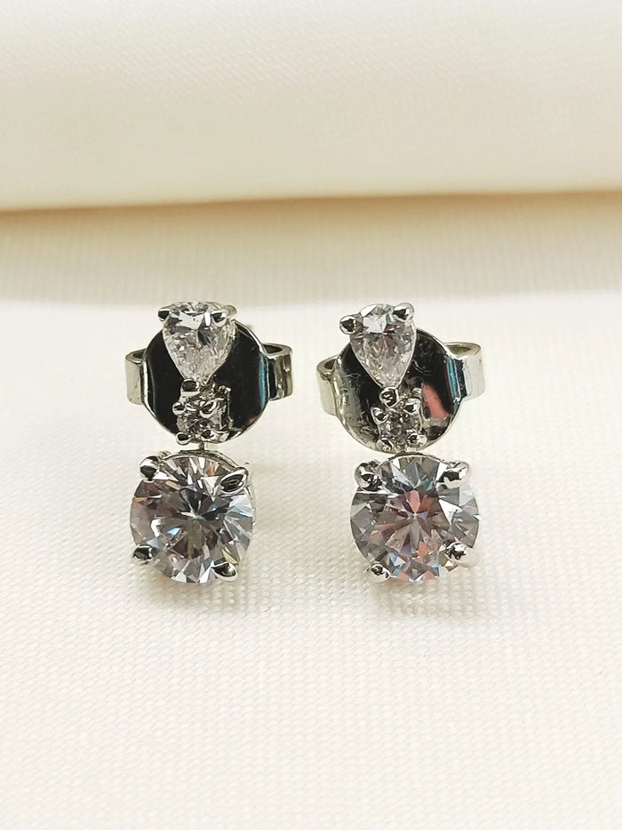 Mahua 92.5 Silver Swarovski Stone Tops