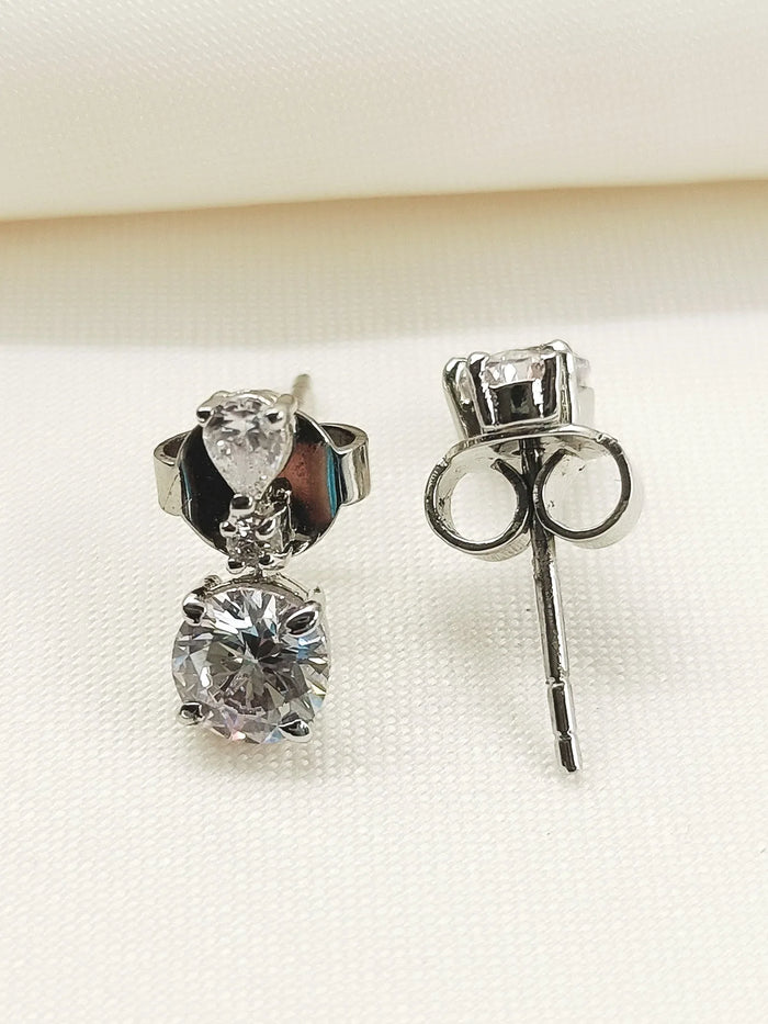Mahua 92.5 Silver Swarovski Stone Tops