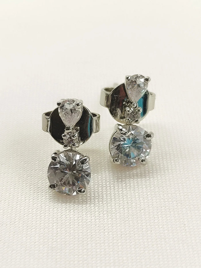 Mahua 92.5 Silver Swarovski Stone Tops
