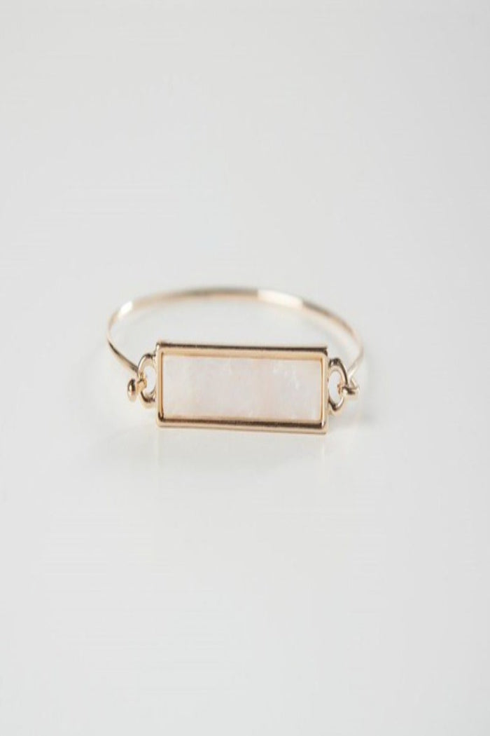 Marbled Bar Wire Bangle - Final Sale