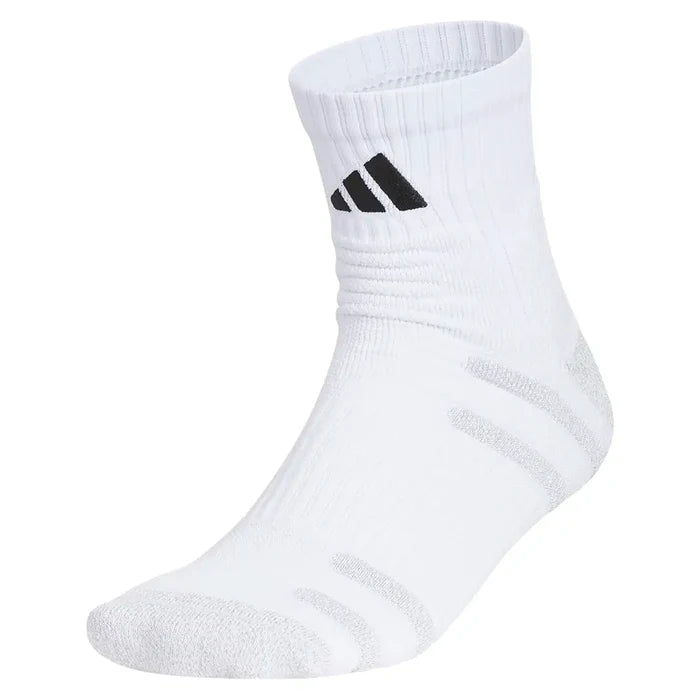 Men's 5 Star Team 3 Quarter Crew Socks White and Black