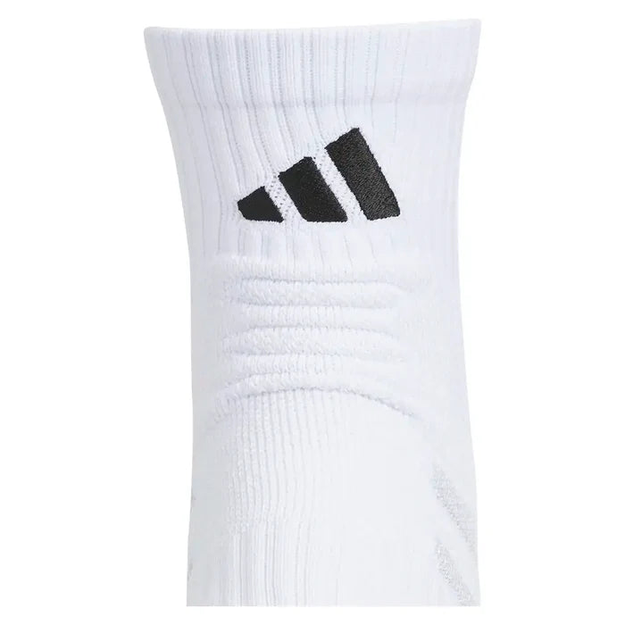 Men's 5 Star Team 3 Quarter Crew Socks White and Black