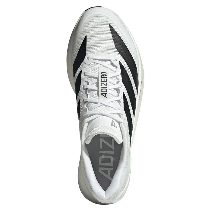 Men's Adizero Boston 13 Running Court Shoes Footwear White and Core Black