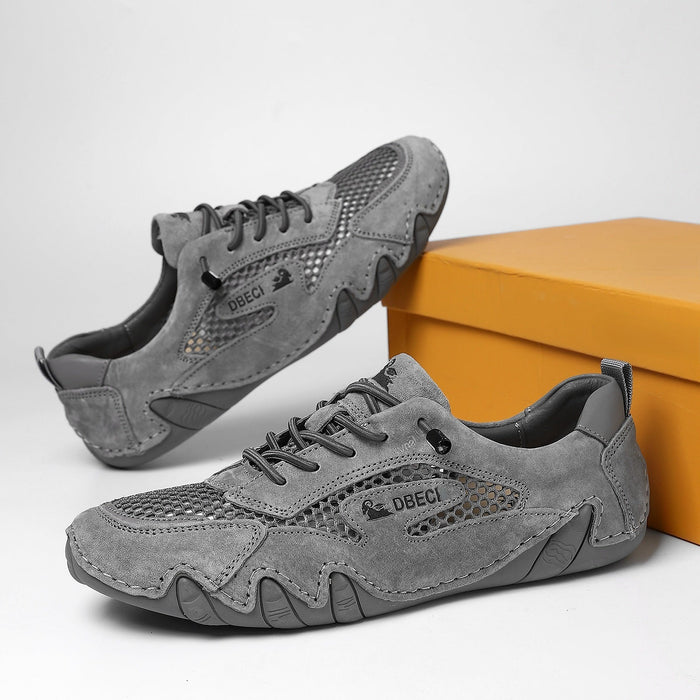 Men's Best-Selling Outdoor Breathable Mesh Sneakers Plus-Size Rubber-Soled Sports Shoes