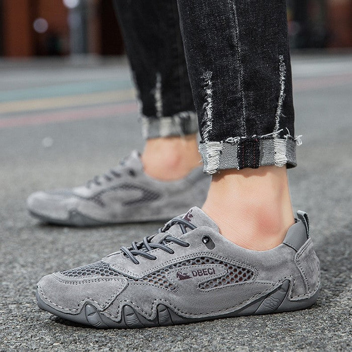 Men's Best-Selling Outdoor Breathable Mesh Sneakers Plus-Size Rubber-Soled Sports Shoes