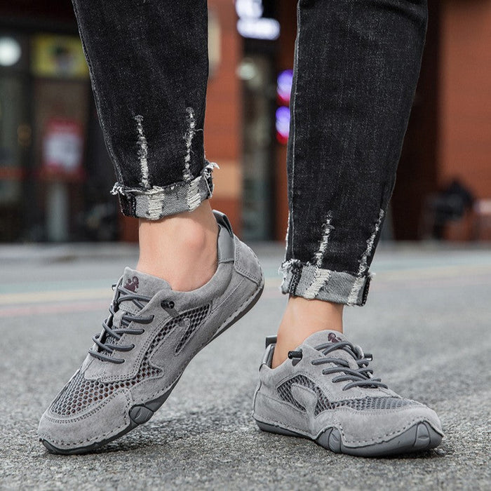 Men's Best-Selling Outdoor Breathable Mesh Sneakers Plus-Size Rubber-Soled Sports Shoes