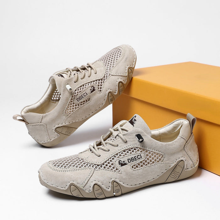 Men's Best-Selling Outdoor Breathable Mesh Sneakers Plus-Size Rubber-Soled Sports Shoes