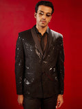 Men's Black Embellished Blazer