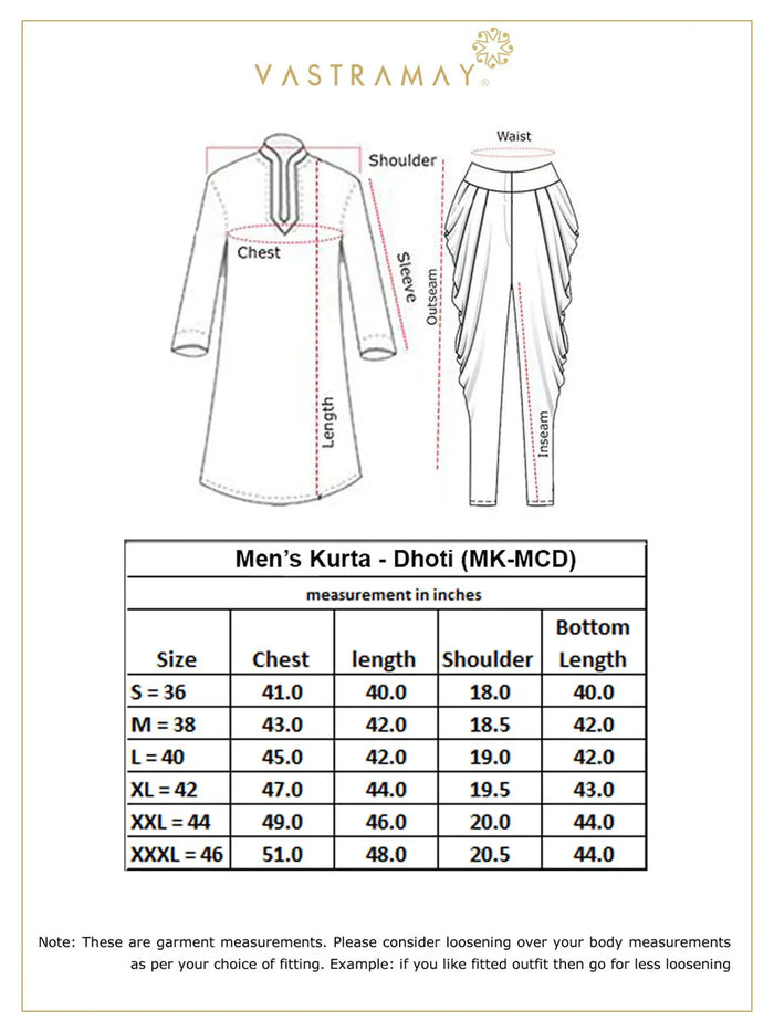 Men's Black Mirror Georgette Kurta Dhoti Set