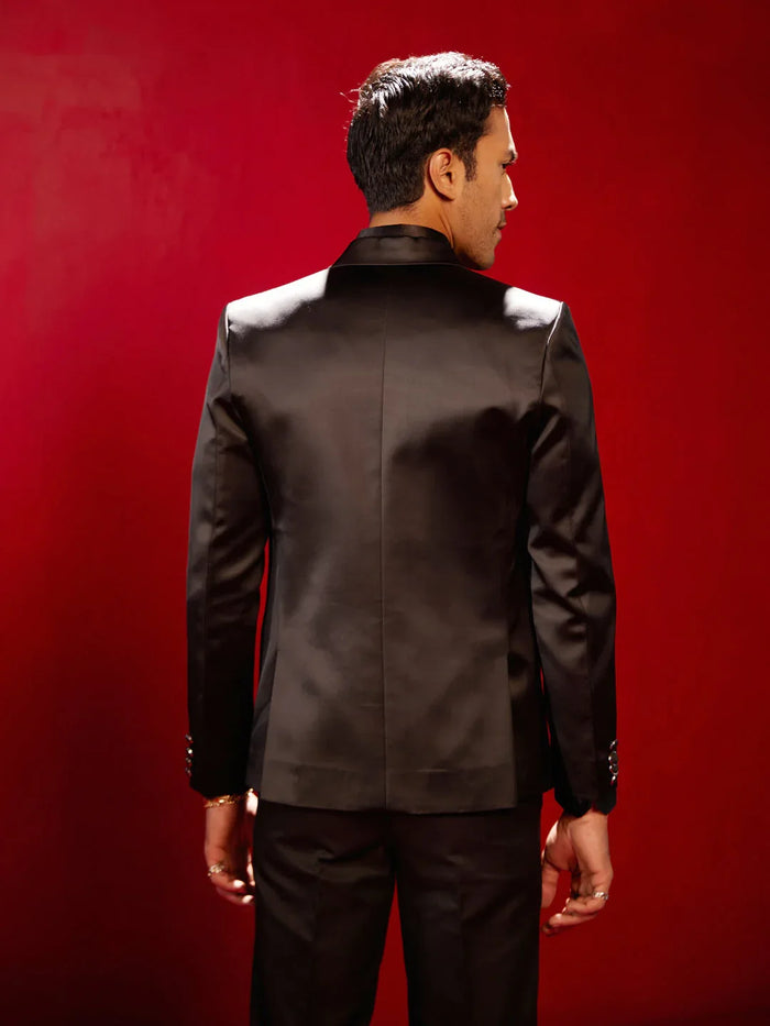 Men's Black Party Wear Blazer