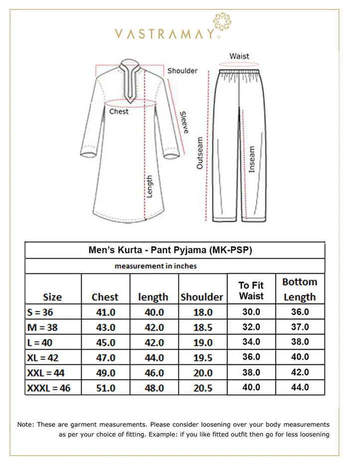 Men's Black Silk Blend Kurta And Rose Gold Pant Style Pyjama Set