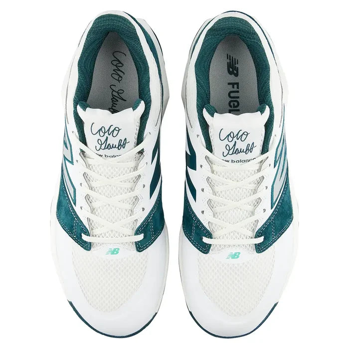 Men's Coco Delray D Width Court Shoes NB White and Deep End