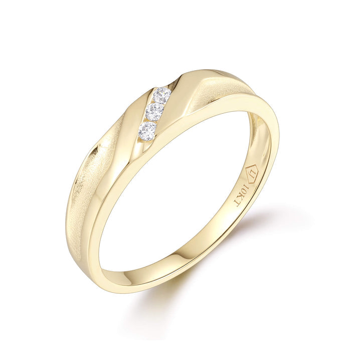 Mens Diamond Accent Wedding Band