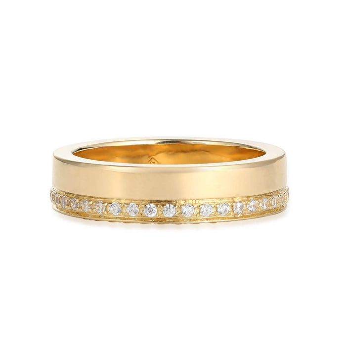 Men's Diamond Profile Eternity Wedding Ring