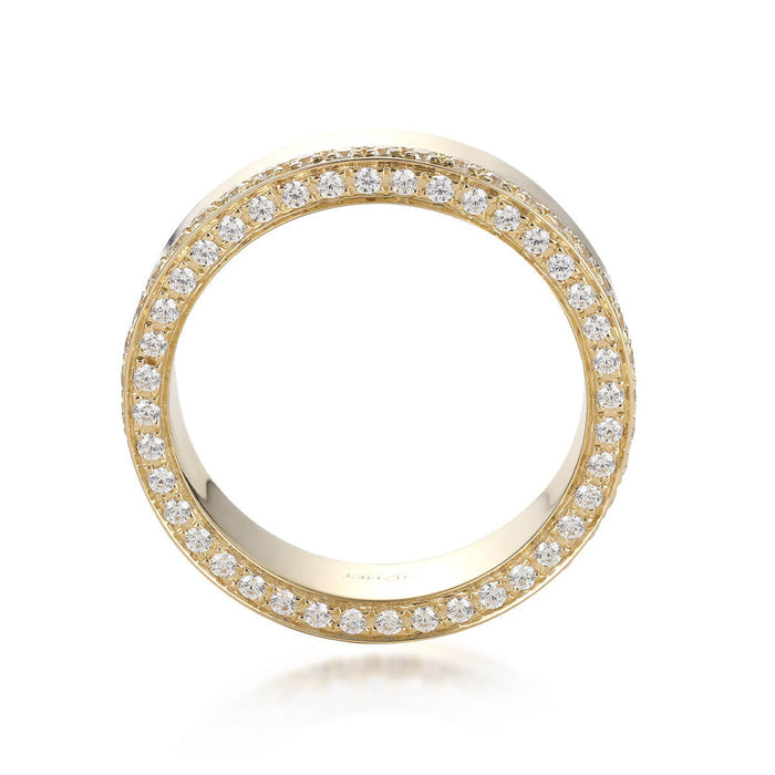 Men's Diamond Profile Eternity Wedding Ring