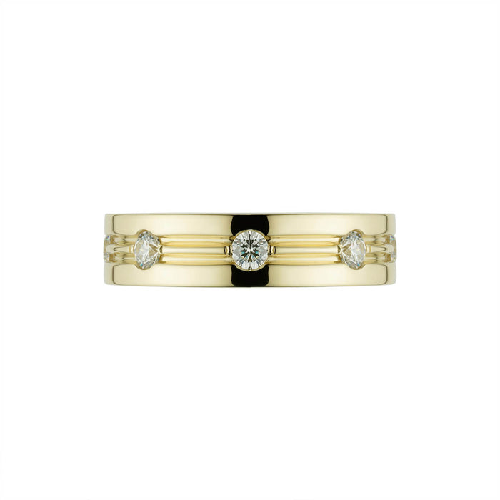 Mens double Grooved wedding band-ring-lirysjewelry