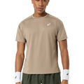 Men's Game Short Sleeve Tennis Top,Apparel,Asics,200 Greige,S,Tennis Express,2041A379_200
