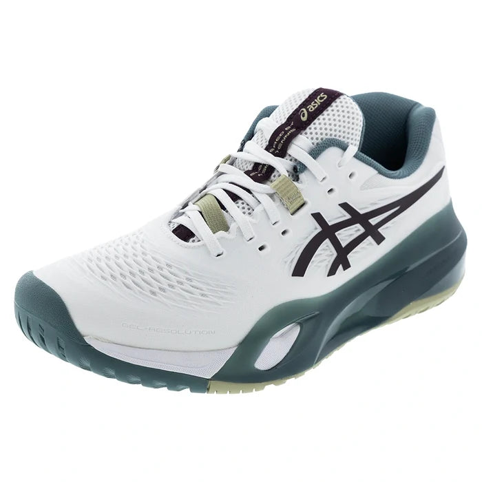Men's GEL-Resolution X Shoes White and Dark Aubergine