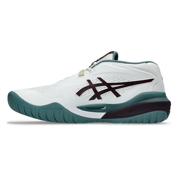 Men's GEL-Resolution X Shoes White and Dark Aubergine