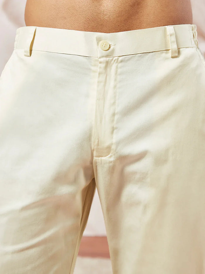 Men's Gold Tissue Silk Kurta Pyjama Set