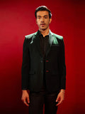 Men's Green Silk Blend Blazer