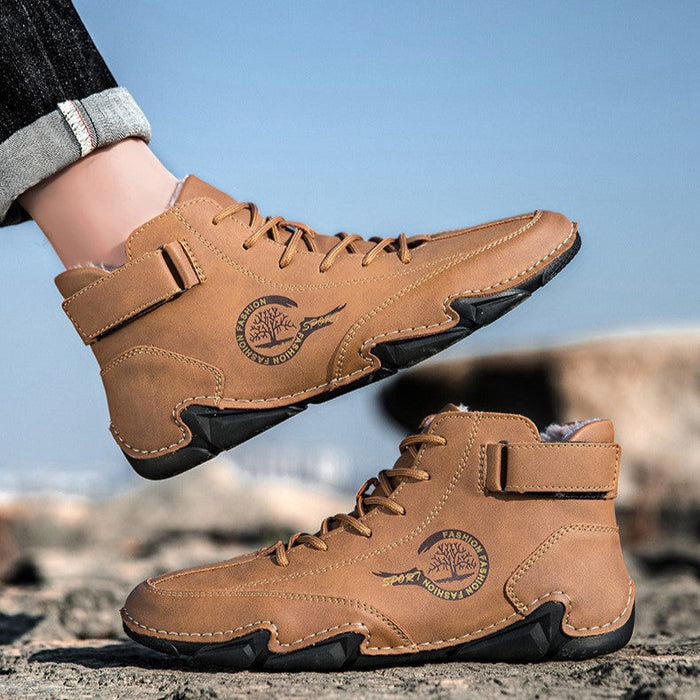 Men's High-Top Winter Suede Martin Boots Handmade Casual Boots