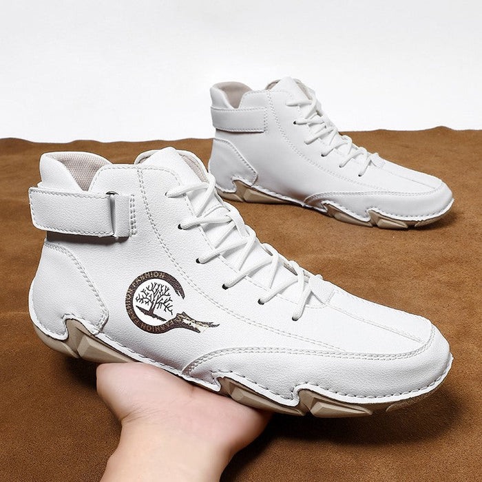 Men's High-Top Winter Suede Martin Boots Handmade Casual Boots