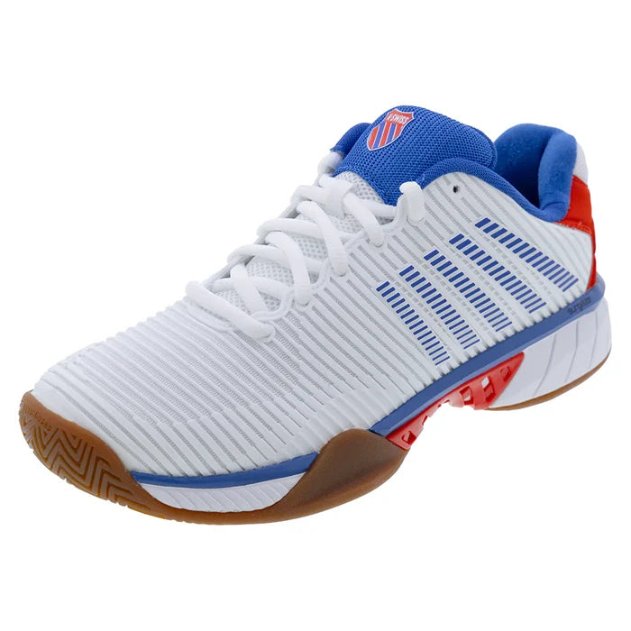 Men's Hypercourt Express 2 Indoor Pickleball Court Shoes White and Red