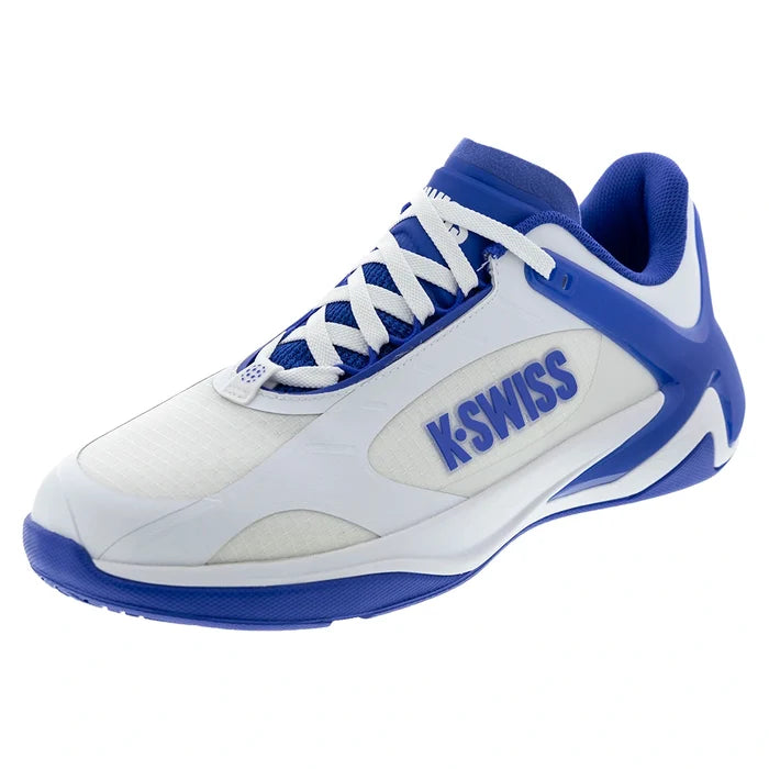 Men's K-Frame Pickleball Court Shoes White and Dazzling Blue