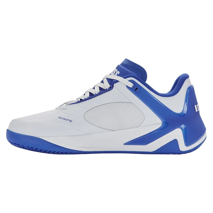 Men's K-Frame Pickleball Court Shoes White and Dazzling Blue