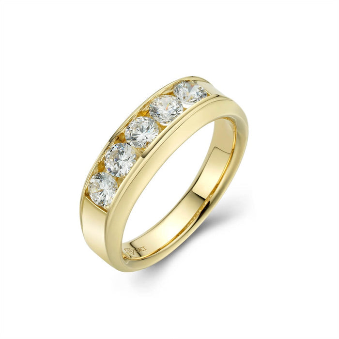 Mens Large Channeled Wedding Band-ring-lirysjewelry