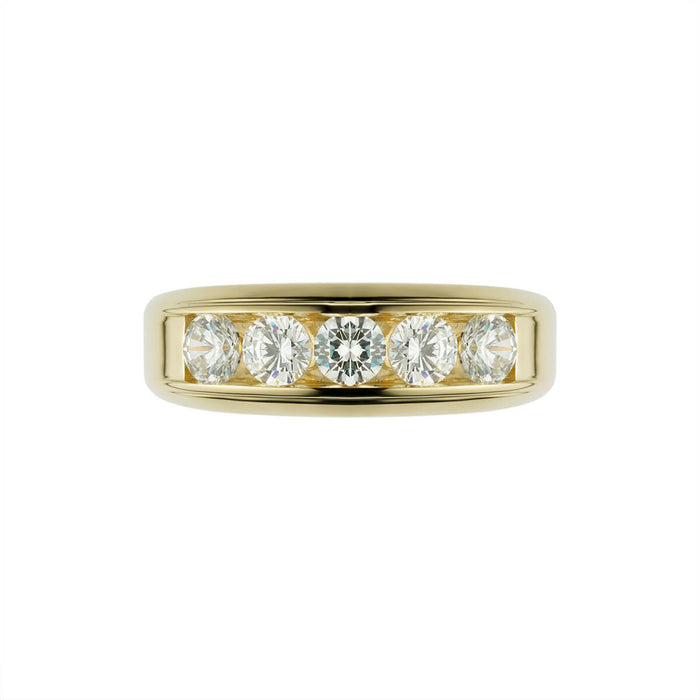 Mens Large Channeled Wedding Band-ring-lirysjewelry