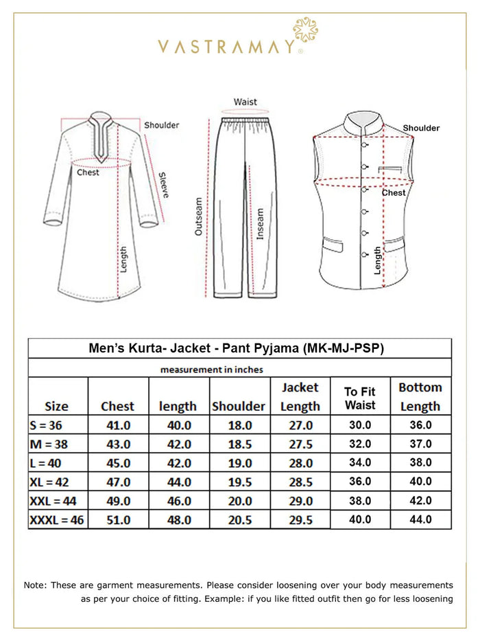 Men's Maroon Silk Blend Ethnic Jacket With Gold Kurta And Maroon Pant Style Pyjama Set