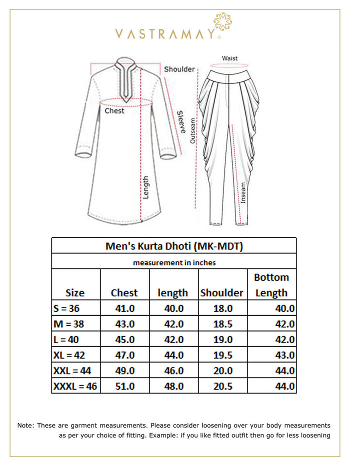 Men's Maroon Zari Weaved Kurta Dhoti Set