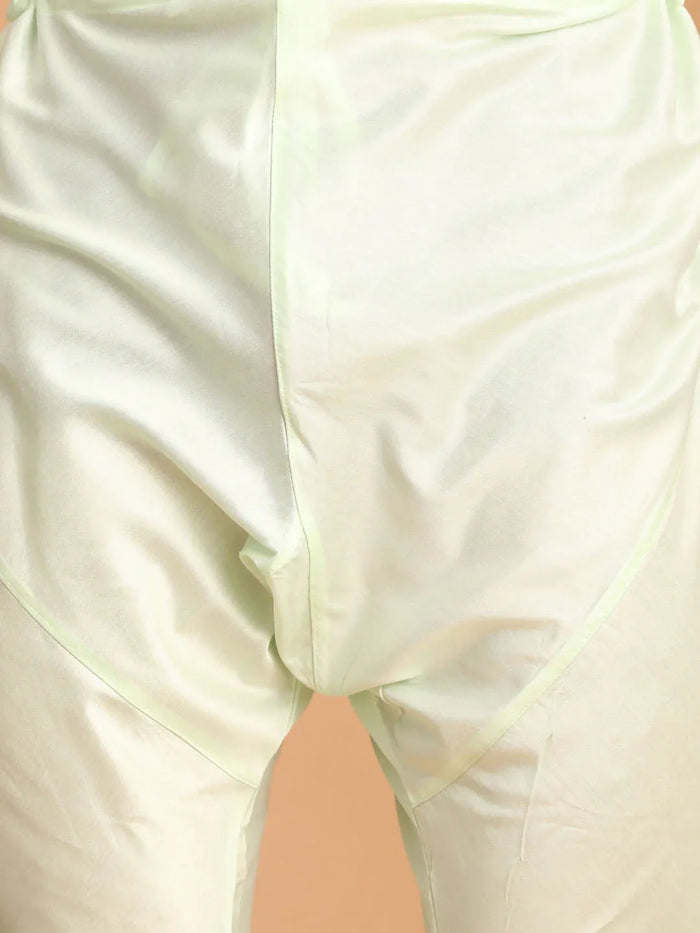 Men's Mint Green Mirror Kurta Pyjama Set