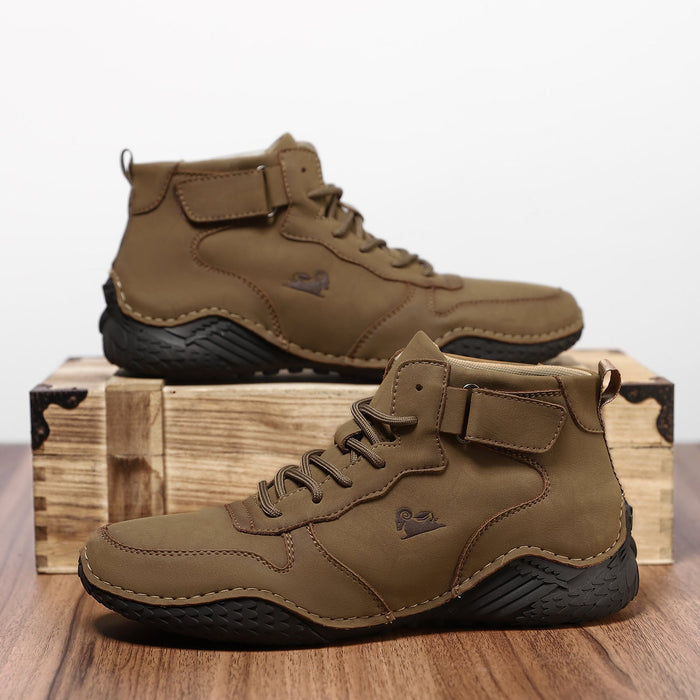 Men’s Octopus High-Top Suede Martin Boots Handmade Casual Boots