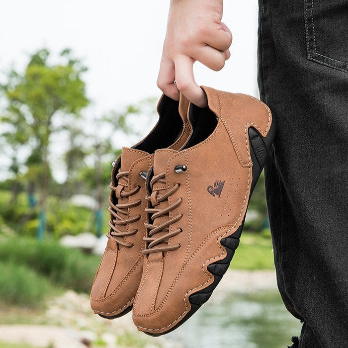 Men’s Octopus Low-Top Lace-Up Hand-Sewn Leisure Boots