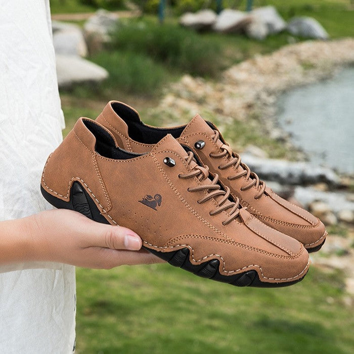 Men’s Octopus Low-Top Lace-Up Hand-Sewn Leisure Boots