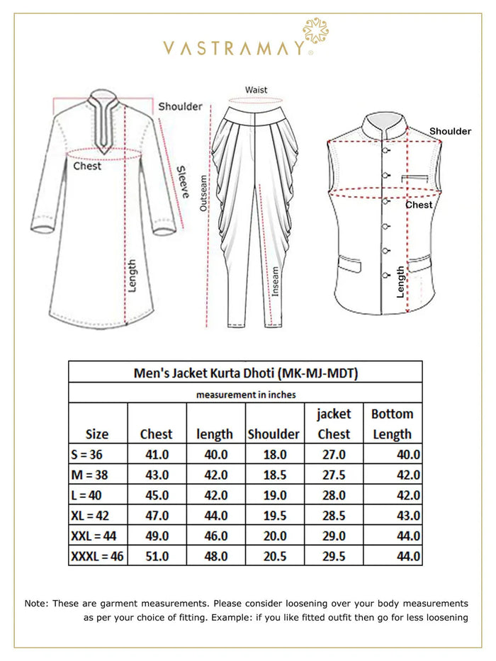 Men's Rose Gold Silk Blend Kurta And Dhoti With Maroon Woven Nehru Jacket