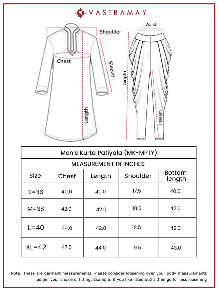 Men's Rust And Cream Cotton Blend Pathani Kurta Set